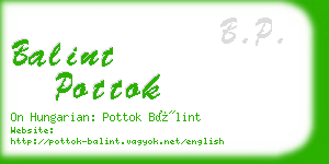 balint pottok business card